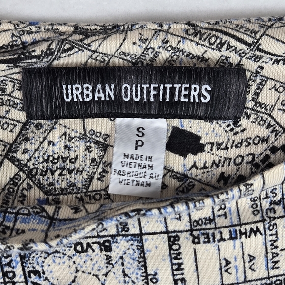 Urban Outfitters  Amaya Map Printed Twist Front Bodycon Dress - Picture 4 of 9